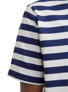 T-shirt Jack and Jones Vesterbro bleu et blanc