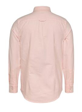 Chemise Tommy Jeans Stripe Oxford rose pour homme