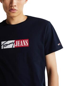 T-shirt Tommy Jeans Entry Graphic marine pour homme