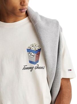 T-shirt Tommy Jeans Novelty beige pour homme