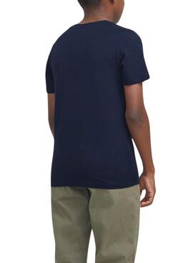 T-shirt Jack and Jones Simon marine pour enfant