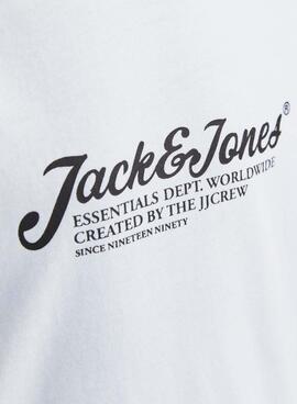 T-shirt Jack and Jones Beau blanc pour enfant