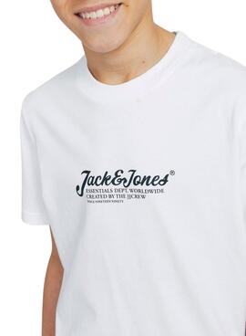 T-shirt Jack and Jones Beau blanc pour enfant