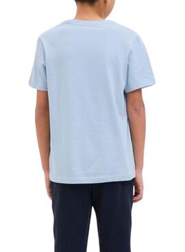 T-shirt Jack and Jones Palm bleu pour enfant