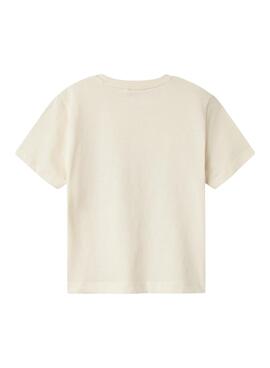 T-shirt Name It Bennibo beige pour garçon.