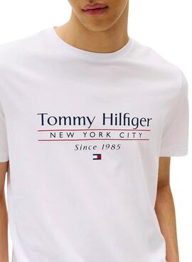 T-shirt Tommy Hilfiger Stack blanc pour homme