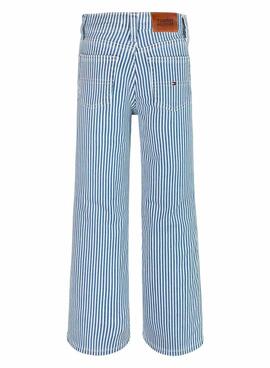 Pantalon Tommy Hilfiger Mabel Stripe bleu fille