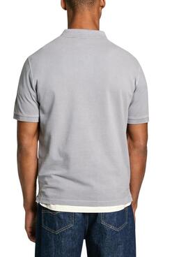 Polo Pepe Jeans New Oliver gris pour homme