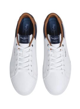 Chaussures Pepe Jeans Kenton Court blanches pour homme