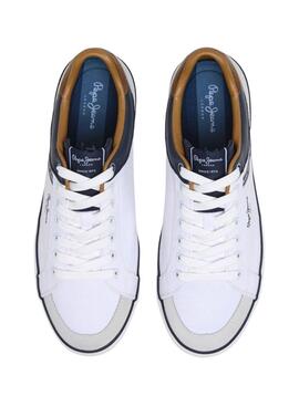 Chaussures Pepe Jeans Kenton blanches pour homme