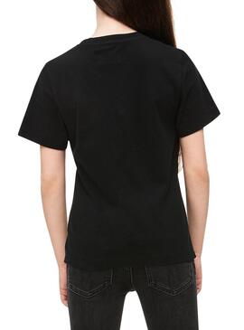 T-Shirt Calvin Klein Monogram Noir Pour Fille
