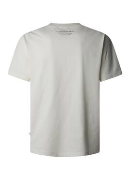 T-shirt Pepe Jeans Pierce blanc pour homme