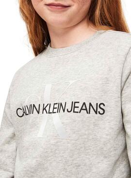 Sweat Calvin Klein Jeans Jumpsuitgram Gris Fille