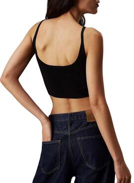 Haut Calvin Klein Jeans en rayonne noir pour femme