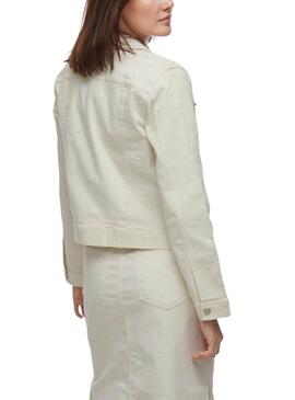 Veste en jean Vila Vinus blanche pour femme