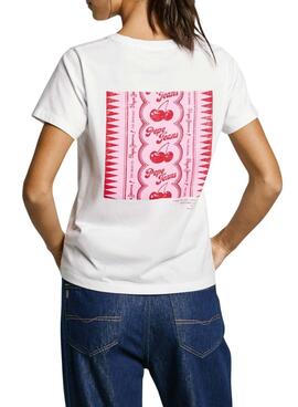 T-shirt Pepe Jeans Rosey blanc pour femme