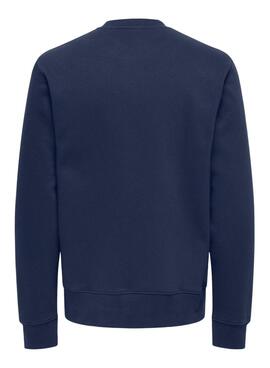 Sweat à capuche Only and Sons Dawson marine pour homme