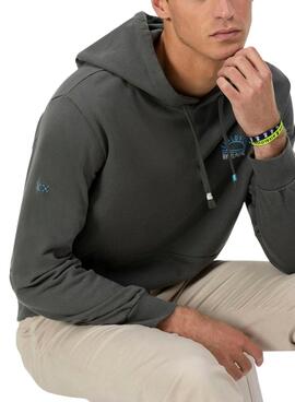 Sweat à capuche El Pulpo Sealovers gris pour homme