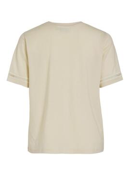 T-shirt Vila Marlis beige pour femme