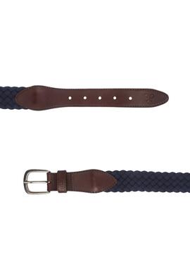 Ceinture tressée bleue et marron pour homme de Silbon