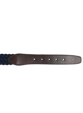 Ceinture tressée bleue et marron pour homme de Silbon