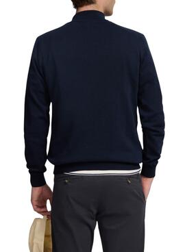 Maillot Silbon Zip bleu marine pour homme