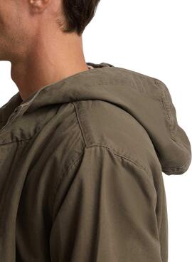 Parka Silbon Trademark verte pour homme