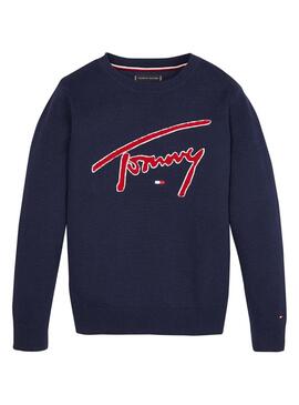Pull Tommy Hilfiger TH Marin Pour Enfantes