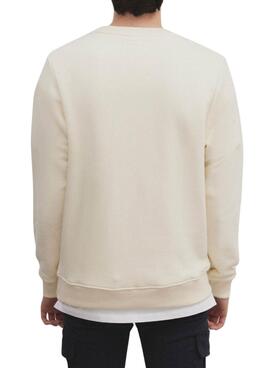 Sweatshirt Silbon Raqueta beige pour homme