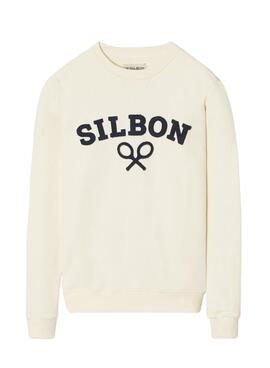 Sweatshirt Silbon Raqueta beige pour homme