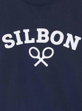 Sweatshirt Silbon Raqueta bleu marine pour homme