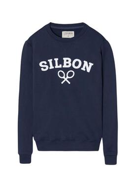 Sweatshirt Silbon Raqueta bleu marine pour homme