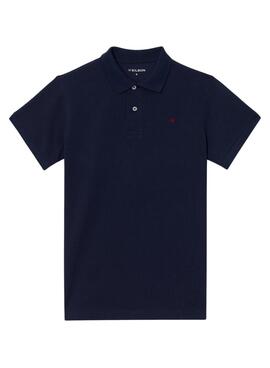 Polo basic bleu marine pour homme