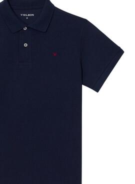 Polo basic bleu marine pour homme