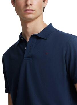 Polo basic bleu marine pour homme