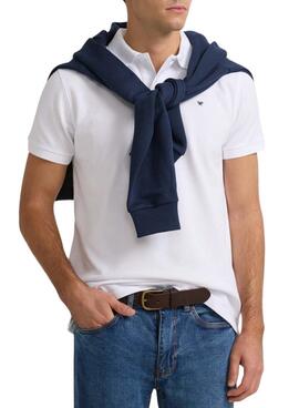 Polo de base blanche Silbon pour homme.