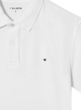 Polo de base blanche Silbon pour homme.