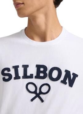 T-shirt Silbon Raqueta blanc pour homme