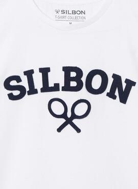 T-shirt Silbon Raqueta blanc pour homme