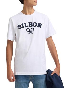 T-shirt Silbon Raqueta blanc pour homme