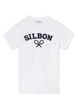 T-shirt Silbon Raqueta blanc pour homme