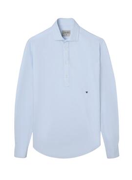 T-shirt Silbon Oxford bleue pour homme