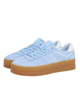 Baskets Tommy Jeans Greenwich Platform bleues pour femme