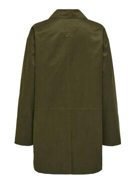 Manteau Only Kavana vert pour femme 