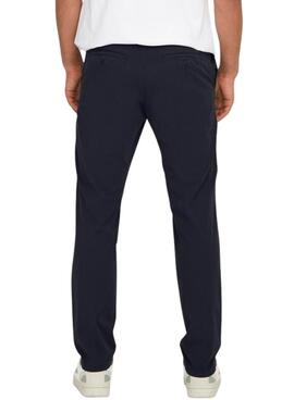 Pantalon Only and Sons Free marine pour homme