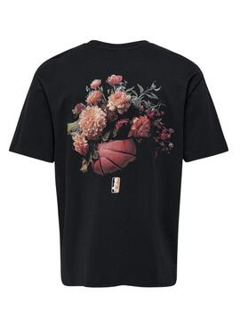 Maillot noir de basketball Only and Sons pour homme.