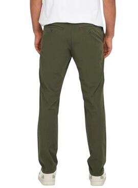 Pantalon Only and Sons Free vert pour homme