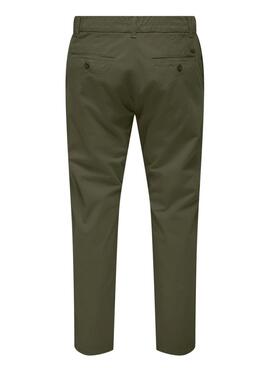 Pantalon Only and Sons Free vert pour homme