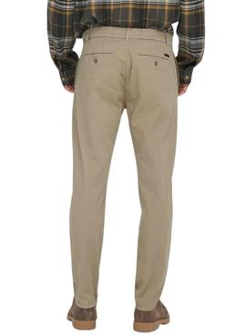 Pantalon Only and Sons Free beige pour homme