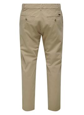 Pantalon Only and Sons Free beige pour homme